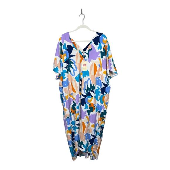 entro Dresses & Skirts - Entro - Boutique Women's Colorful Oversized Midi Dress - NWT - Size XL